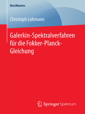 cover image of Galerkin-Spektralverfahren für die Fokker-Planck-Gleichung